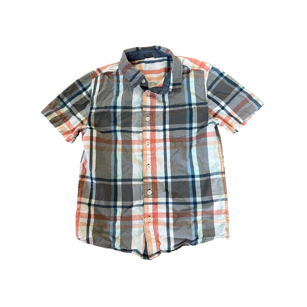 Gymboree Boys Short Sleeve Plaid Button-Up Shirt